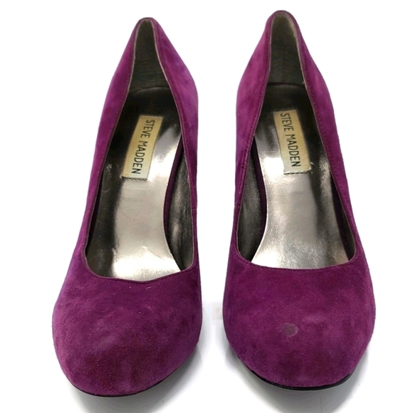 Steve Madden TRINITIE Suede 5" Stiletto Heels Size 7M Purple - Picture 8 of 9